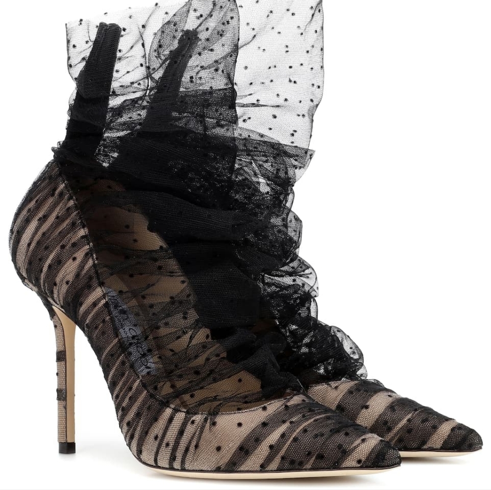 Jimmy Choo Lavish 100 tulle pumps